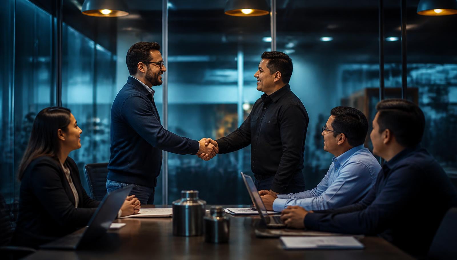 Reunión de trabajo con equipos de compras y logística